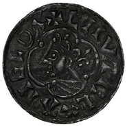 1016-1035 Cnut Silver Penny Hammered Quatrefoil Type Maldon Aefwine