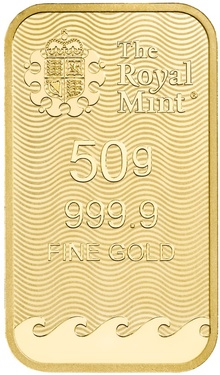 50g Gold Bar Britannia Minted