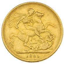 1825 Gold Sovereign George IV Laureate Head Very Rare