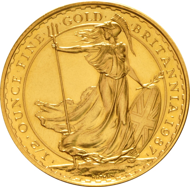 1987 Half Ounce Britannia Gold Coin
