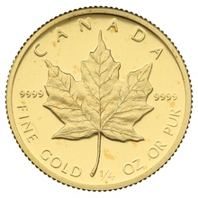 1989 Proof 1/4oz Canadian Maple Leaf Gold Coin