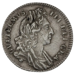 1696 Silver Sixpence Coin William III