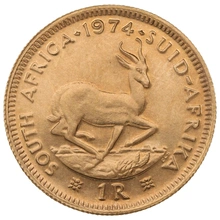 1974 R1 Gold Coin 1 Rand South Africa