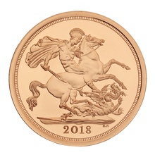 2018 Gold Sovereign 5th Birthday of Prince George SOTD Boxed