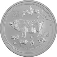2019 Year of the Pig Silver Coin 1/2oz Perth Mint Australian Lunar Series