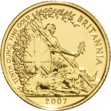 2007 1/10oz Gold Britannia Coin