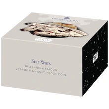 2024 1/4oz Millennium Falcon Star Wars Proof Gold Coin Boxed
