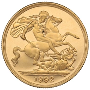 1992 Proof £2 Coin Gold Double Sovereign