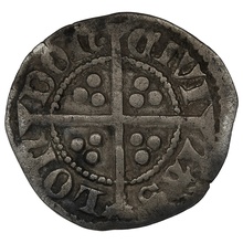 1361-1369 Silver Half Penny Coin Edward III Hammered Treaty Period