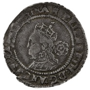 1570 Silver Sixpence Coin Elizabeth I Castle