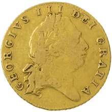1801 Gold Half Guinea Coin George III