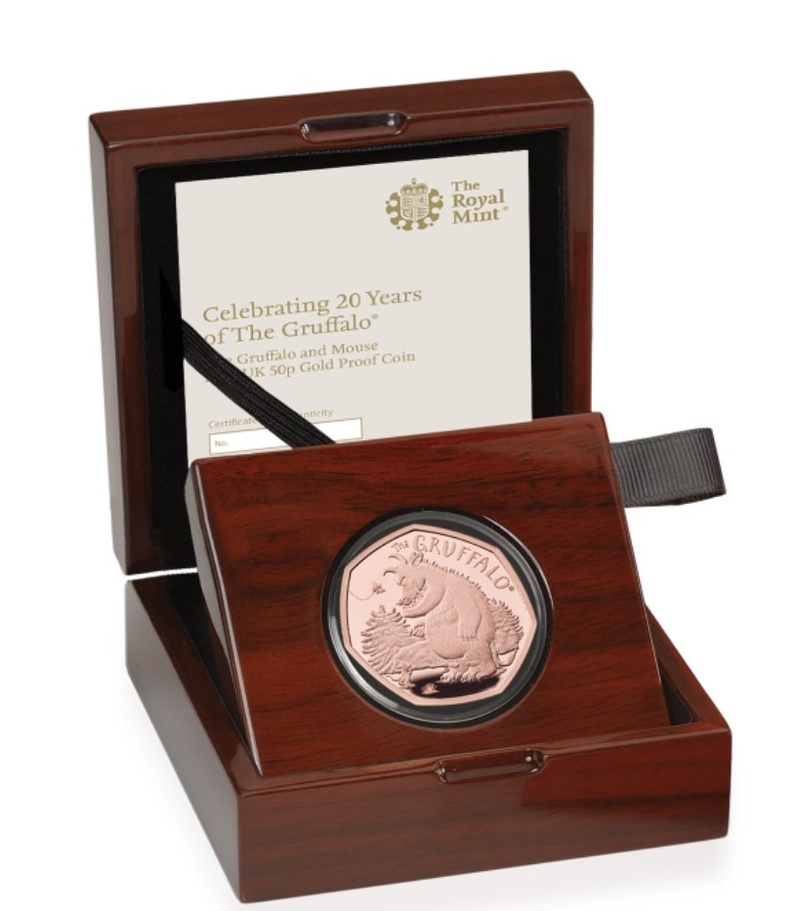 Gold Proof 2019 Fifty Pence 50p The Gruffalo and the Mouse Boxed
