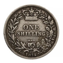 1875 Victoria Silver Shilling Die 41