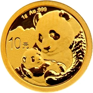 2019 1g Chinese Panda Gold Coin