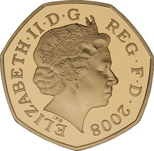2008 Proof Gold 50p Coin Britannia Seated