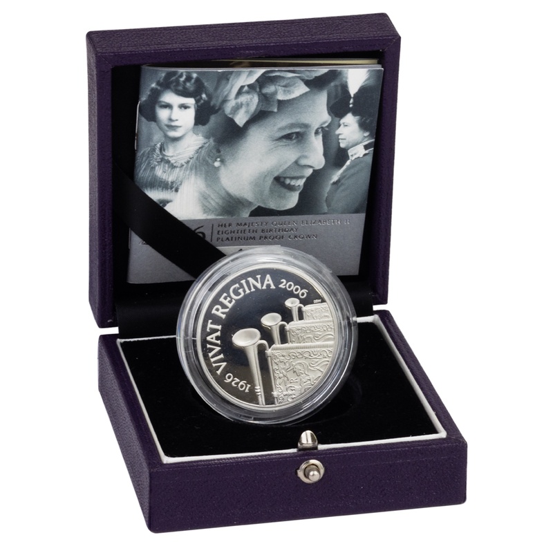2006 3oz Platinum Queen Elizabeth II 80th Birthday £5 Pounds Piedfort Proof Crown Boxed
