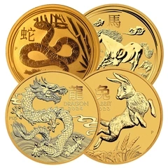 1/20 oz Perth Mint Gold Lunar Coins