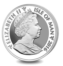2016 Silver 1oz Isle of Man Angel reverse proof
