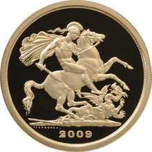 2009 Proof Gold £5 Coin Quintuple Sovereign NGC PF69