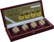 Gold Proof 2004 £1 One Pound Pattern Set Heraldic Beasts Boxed