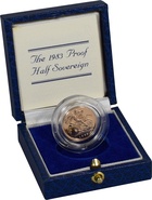 1983 Gold Proof Half Sovereign Boxed