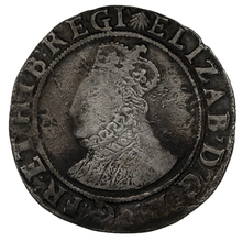 1584-1586 Silver Shilling Coin Queen Elizabeth I Hammered Escallop