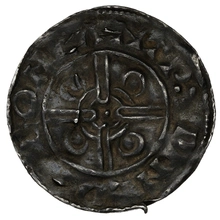 1016-1035 Cnut Silver Penny Hammered Pointed Helmet Type Canterbury Winedeag