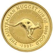 1997 1/10oz Australian Kangaroo Gold Nugget Coin