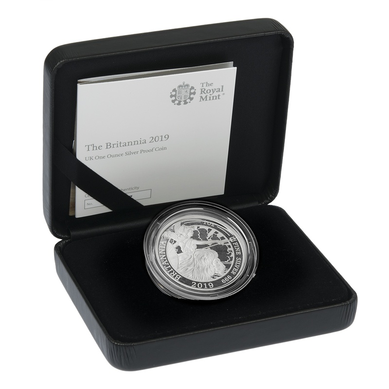2019 Proof 1oz Silver Britannia Coin Boxed