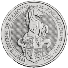 2021 1oz White Horse of Hanover Platinum Coin Queen's Beasts