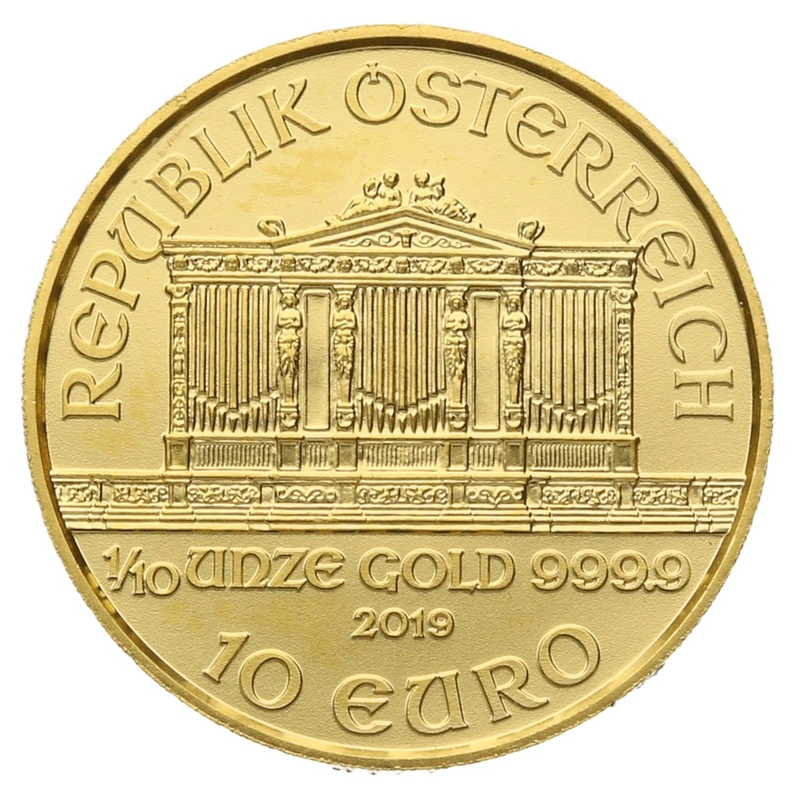 2019 1/10oz Austrian Gold Philharmonic Coin
