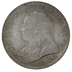 1893 Silver Sixpence Coin Queen Victoria