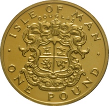 1986 Proof Isle of Man £1 Gold Coin Manx Town Series Douglas