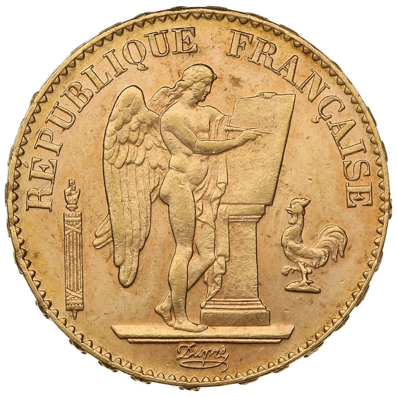 1898 French 20 Francs Gold Coin Guardian Angel A