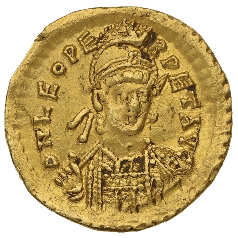 457-474 Gold Solidus Coin Leo I