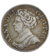 1711 Silver Shilling Coin Queen Anne Very Fine