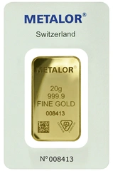 20g Gold Bar Metalor