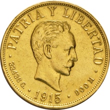 Cuban Veinte 20 Pesos Gold Coin