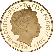2013 Proof Gold Crown £5 Coin 60th Anniversary of the Queen's Coronation Boxed