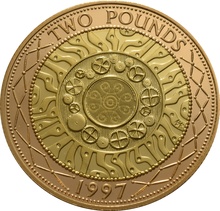 1997 Proof £2 Gold Coin Technologies Boxed