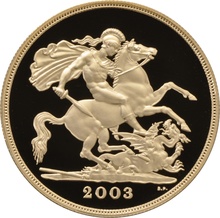 2003 Proof Gold £5 Coin Quintuple Sovereign