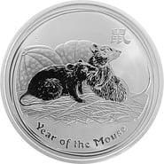 2008 Year of the Mouse Silver Coin 1oz Perth Mint Australian Lunar Series