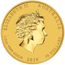 2014 Year of the Horse Gold Coin 1/2oz Perth Mint Australian Lunar Series