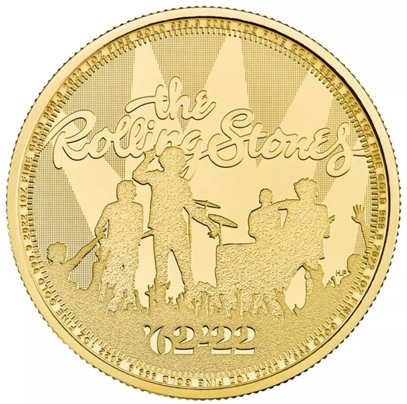 2022 1oz Rolling Stones Gold Coin Music Legends