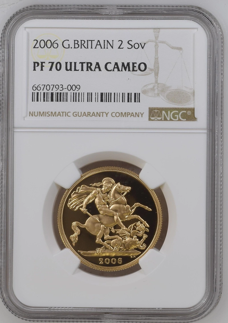 2006 Proof £2 Coin Gold Double Sovereign NGC PF70
