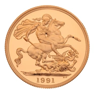 1991 Proof £2 Coin Gold Double Sovereign