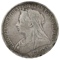 1896 Silver Crown Coin Queen Victoria