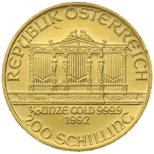1992 1/10oz Austrian Gold Philharmonic Coin