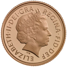 2015 Proof Gold Half Sovereign Fifth Head
