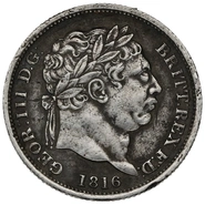 1816 Silver Shilling Coin George III